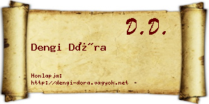 Dengi Dóra névjegykártya
