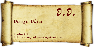Dengi Dóra névjegykártya
